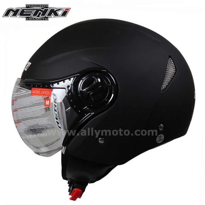 129 Nenki Vintage Style Open Face Helmet Men Women Cruiser Touring Chopper Scooter Street Clear Lens Shield@2